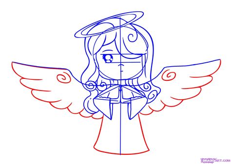 How To Draw A Cartoon Angel Step By Step Christmas Stuff