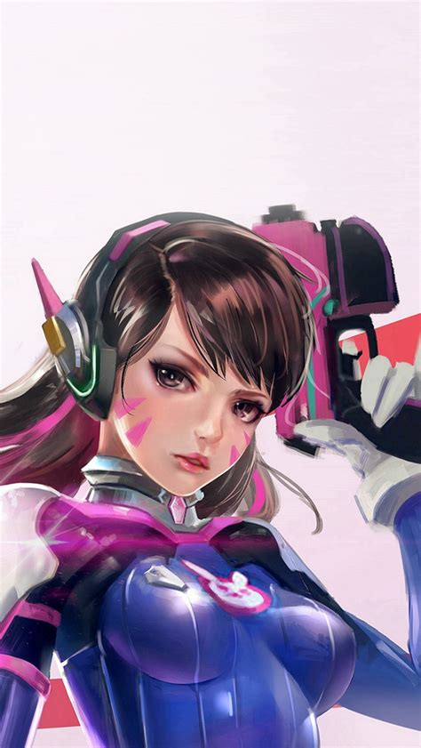 Overwatch Diva Cute Game Art Illustration Iphone Wallpapers Free Download