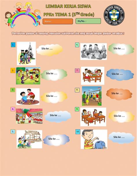 Penerapan Nilai Sila Pancasila Worksheet Live Worksheets