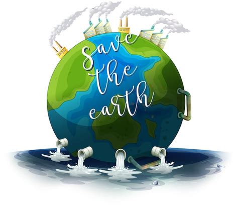 Free Vector Save The Earth Poster
