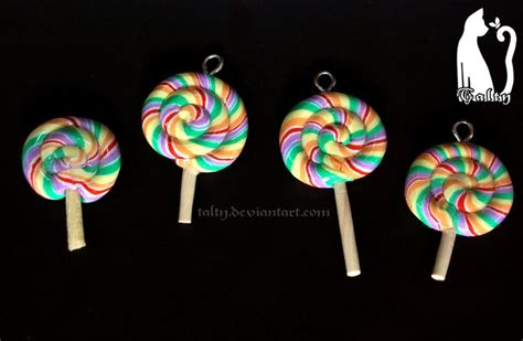 Polymer Clay Rainbow Lollipops Rainbow Lollipops Polymer Clay Clay