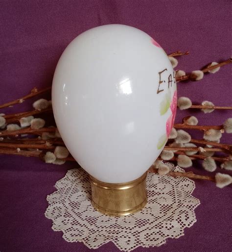 Antique Victorian Blown Milk Glass Easter Egg Large 5 Etsy