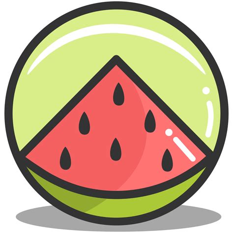 Button Watermelon Icon Splash Of Fruit Iconset Alex T