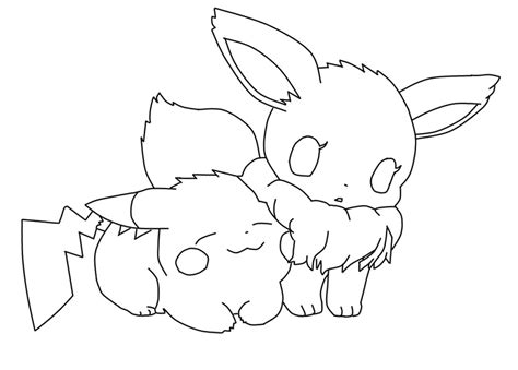 Baby Eevee Pages Coloring Pages