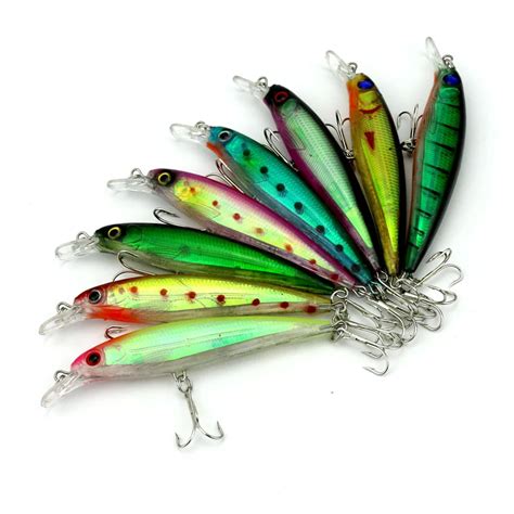 Infof 10pcs 107cm Floating Minnow Fishing Lure Laser Isca Artificial