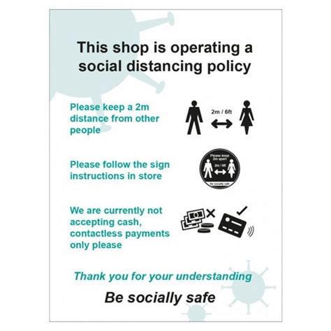 This Shop Is Operating A Social Distancing Policy B Guidance Poster Rsis