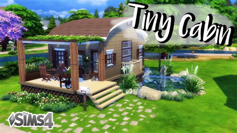 The Sims 4 House Build Tiny Cabin No Cc Youtube