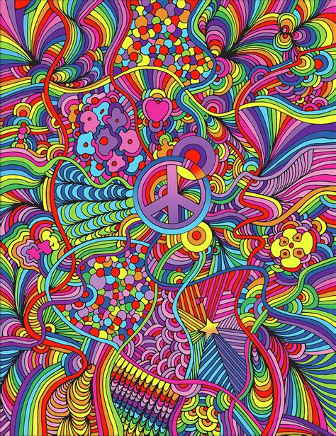 Trippy Peace Sign Drawings