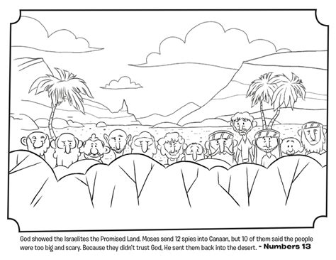 Rebekah was happy to be isaac's wife. 12 Spies Coloring Page - Whats in the Bible