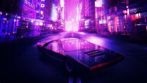 Hd Wallpaper 1920x1081 Px 1967 Mustang Fastback Car Drive Neon Retrowave Synthwave Vehicle Art