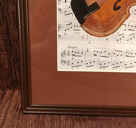 Original Acrylic Painting Violin On Classical Sheet Music Etsy Uk