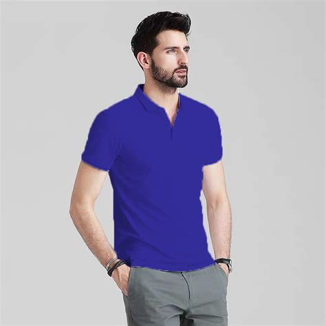 Blue Corner Mens Polo Shirt Plain Comfort Wear Royal Blue Lazada Ph