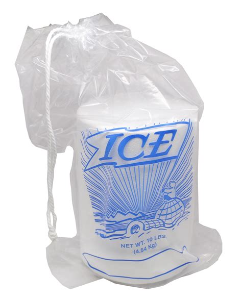 12 X 19 135 Mil Clear Plastic Ice Bag With Drawstring Closure