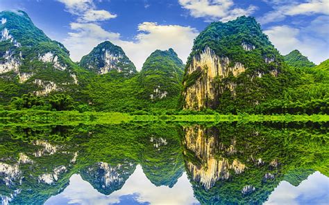 Bamboo Forest Jungle Mountains Rocks Lake China Hd Wallpaper Peakpx