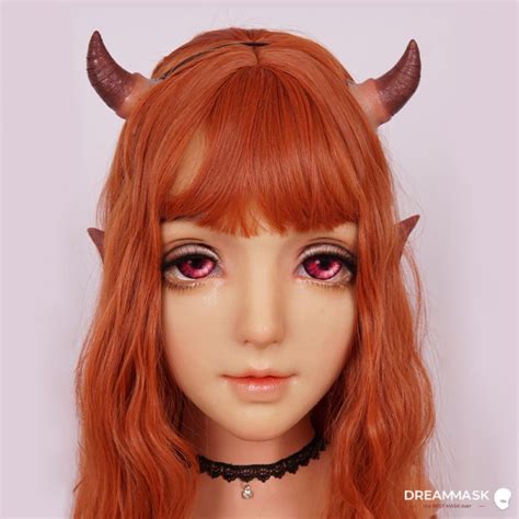 M13 Dms Ilia Demon Horn And Deer Horn Version Soft Silicone Full Head Cosplay Sweet Girl