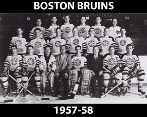 Boston Bruins 1956 57 8x10 Bandw Team Photo Ebay