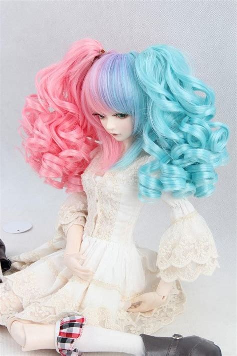 8 9 7 8 6 7 Bjd Wig Multicolor With Two Etsy