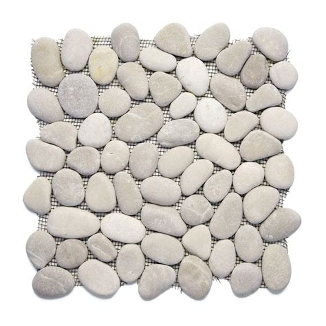 Solistone River Rock Brookstone 12 In X 12 In X 127 Mm Natural Stone Pebble Mosaic Floor And