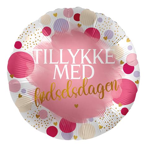 Folieballon Tillykke med Fødselsdagen Lyserød Partykungen