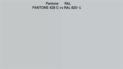 Pantone 428 C Vs Ral Ral 820 1 Side By Side Comparison