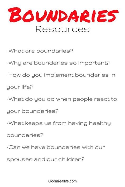 Boundaries Resources Check This Out Lots Of Information If You Need