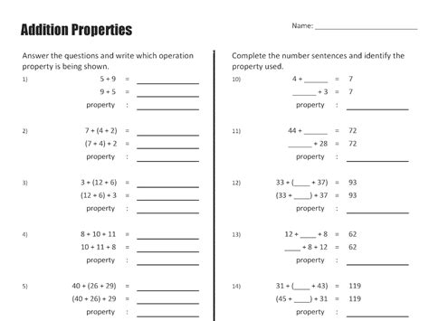 Third grade math worksheet on multiplication properties is great for practicing and testing the knowledge of the students on identifying the different properties. Addition and multiplication properties Two worksheets for ...
