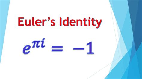 Eulers Identity The Most Beautiful Equation Of Mathematics Maths