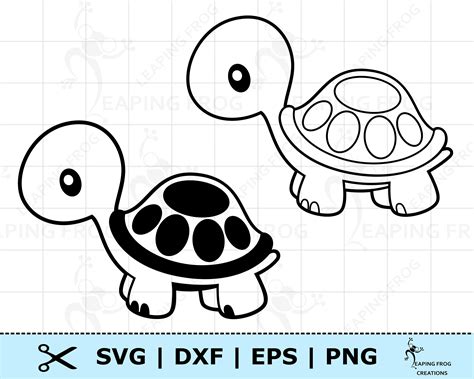 Cute Turtle Svg Png Dxf Png Cricut Cut Files Silhouette Etsy Uk