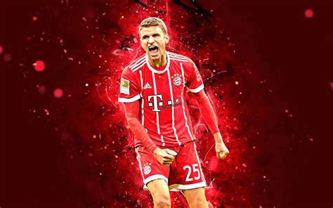 It is one of the most famous football clubs of the world. Download wallpapers 4k, Thomas Muller, abstract art ...