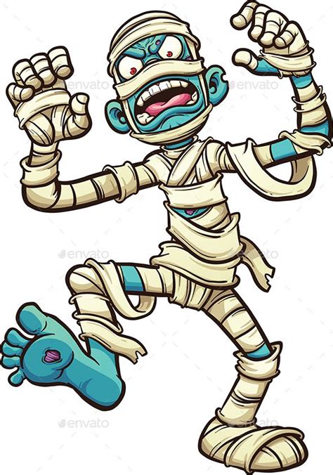 Whimsical Mummy Cartoon Illustration