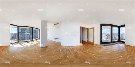 Vista De 360 Grados De Panorama De Vacío Blanco Y Moderno Apartamento