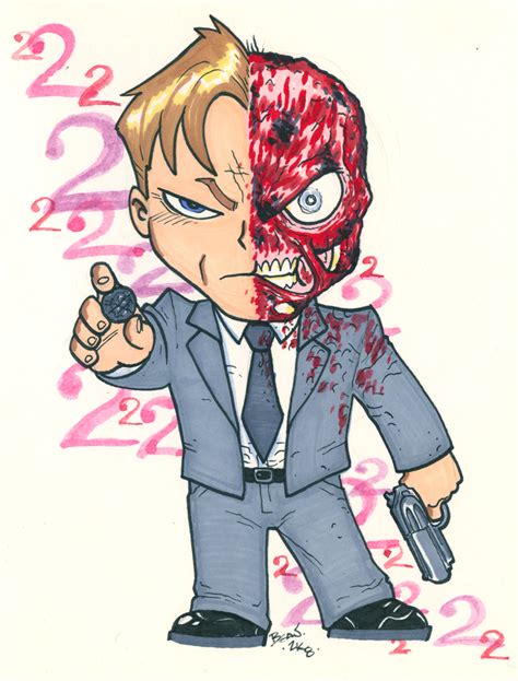 Chibi Two Face 2 By Hedbonstudios On Deviantart