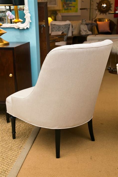 Mid Century Slipper Chairs Pair For Sale At 1stdibs