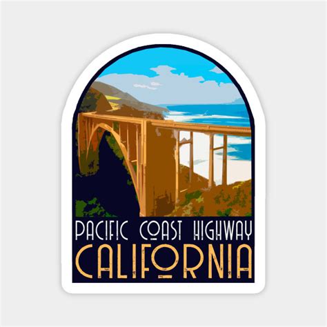 Pacific Coast Hwy Decal Pacific Coast Highway Magnet Teepublic