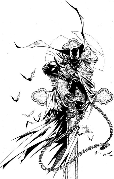 Spawn In Andrew Mangums Inks Comic Art Gallery Room Spawn Spawn