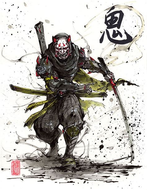 Demon Samurai Genji By Mycks Oni Samurai Urban Samurai Samurai Tattoo