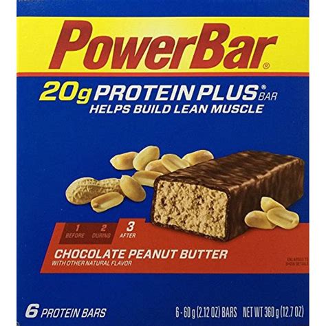 Powerbar Protein Plus Chocolate Peanut Butter Bars 6 212 Ounce Bars