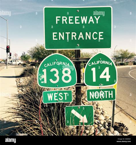 California Freeway Entrance Stock Photo Alamy