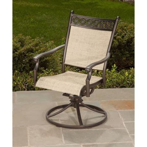 Oakland Living Set Of 2 Antique Bronze Metal Swivel Conversation Chair