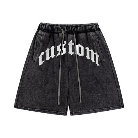 100 Cotton French Terry Acid Washed Vintage Men′s Shorts China Men′s