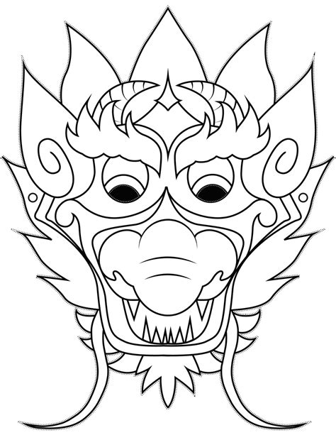 Dragon Mask Template Clipart Best