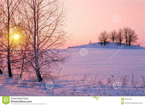 Beautiful Winter Sunrise Stock Image Image Of Beam