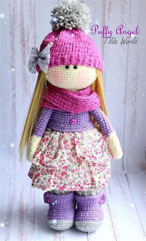 Crochet Doll Pattern Amigurumi Crochet Doll Tilda Doll Etsy Crochet Dolls Crochet Doll