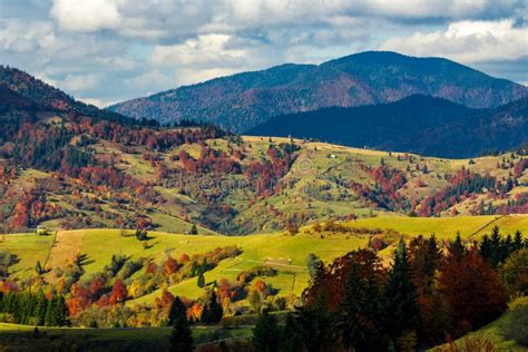 Mountainous Rural Area In Late Autumn Stock Image Image Of