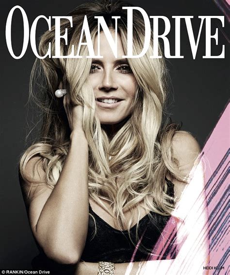 Heidi Klum Wears Skintight Bodysuit As She Celebrates Her Ocean Drive Cover Shoot Daily Mail