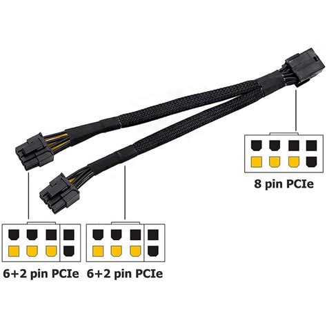 Computers And Accessories Accessories 2 Pack 6 Pin To Dual Pcie 8 Pin 62