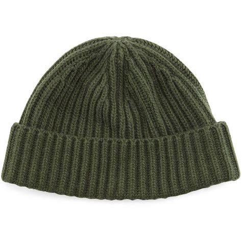 Luxurious Olive Cashmere Beanie Hat