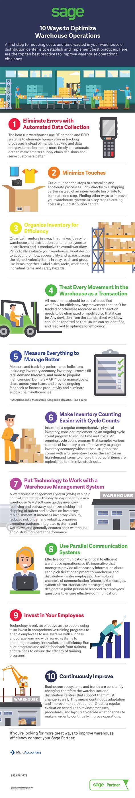 Infographic 10 Ways To Optimize Warehouse Operations