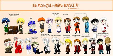 Miserable Anime Boys Lineup By Nemu Saa On Deviantart