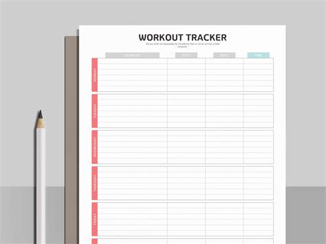Printable Workout Tracker Fitness Tracker Workout Planner Etsy Uk